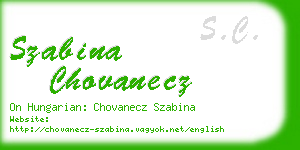 szabina chovanecz business card